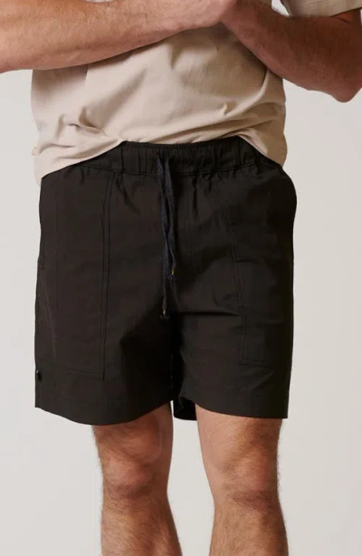Leisure Lab Cotton Ripstop Shorts In Black