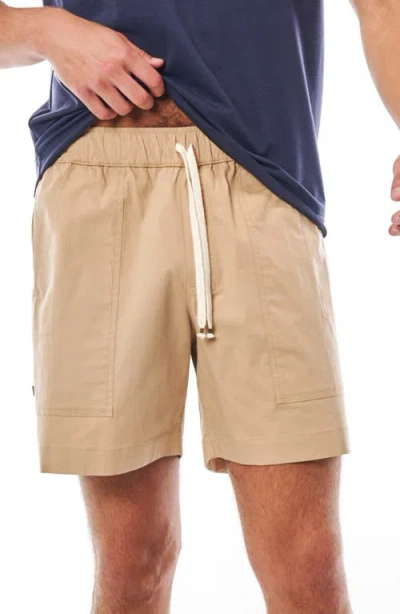 Leisure Lab Cotton Ripstop Shorts In Brown