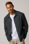 Leisure Lab Cotton Tweed Button Up In Black