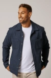 Leisure Lab Cotton Tweed Button Up In Blue