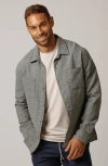 Leisure Lab Cotton Tweed Button Up In Gray