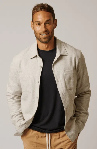Leisure Lab Cotton Tweed Button Up In Neutral