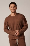 Leisure Lab Cozy Cotton Crewneck In Brown