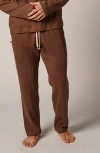 Leisure Lab Cozy Cotton Sweatpants In Brown