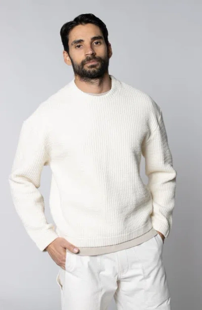 Leisure Lab Cozy Quilt Crewneck In Multi