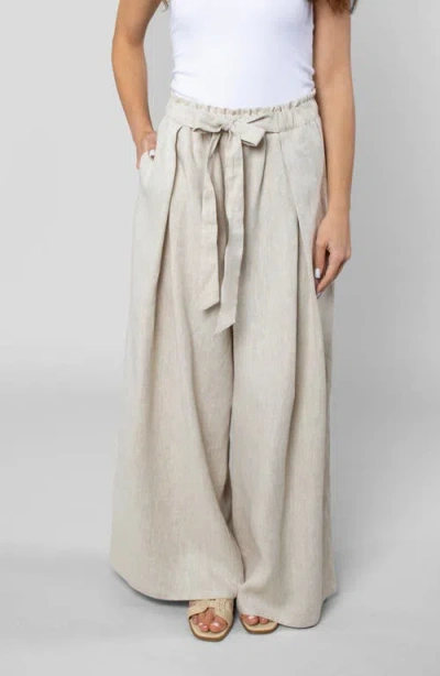 Leisure Lab Linen Cabana Pant In Neutral