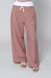 Leisure Lab Linen Palazzo Pant In Neutral