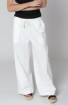 Leisure Lab Linen Palazzo Pant In White