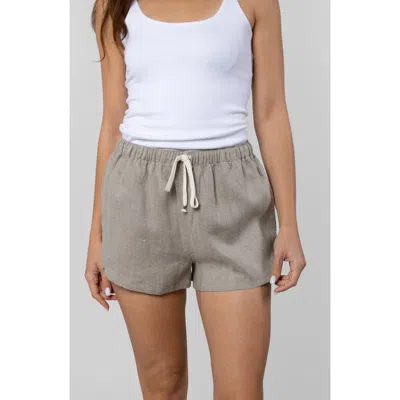 Leisure Lab Linen Resort Short In Gray