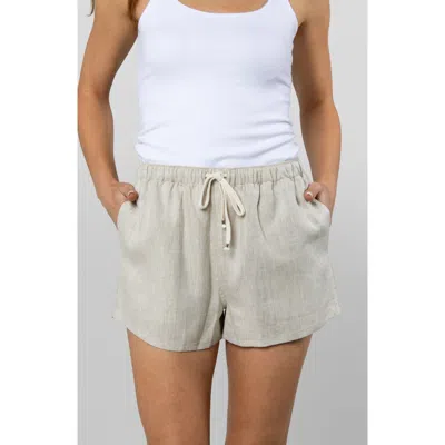 Leisure Lab Linen Resort Short In Brown