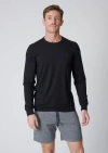 Leisure Lab Long Sleeve Everyday T-shirt In Matte Black