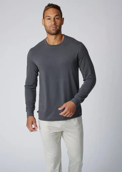Leisure Lab Long Sleeve Everyday T-shirt In Slate