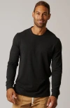 Leisure Lab Long Sleeve Slub T-shirt In Black