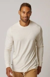 Leisure Lab Long Sleeve Slub T-shirt In White