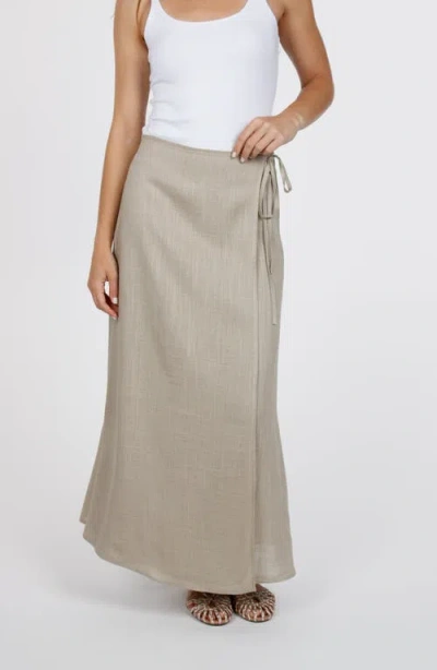 Leisure Lab Marbella Wrap Skirt In Gray