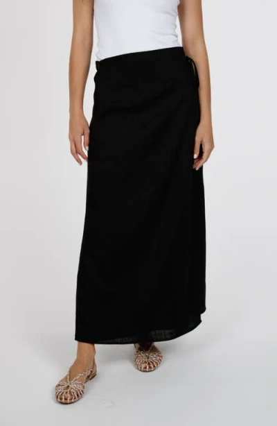 Leisure Lab Marbella Wrap Skirt In Black