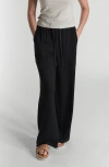 Leisure Lab Modal Rib Flow Pant In Black