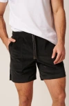 Leisure Lab Patch Pocket Corduroy Short In Black