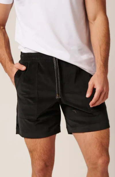 Leisure Lab Patch Pocket Corduroy Short In Black