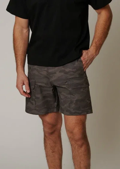 Leisure Lab Ripstop Cargo Camo Shorts In Volcanic
