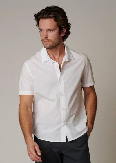 Leisure Lab Short Sleeve Cotton Button Up In White