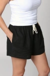 Leisure Lab Solana Relaxed Linen Short In Black