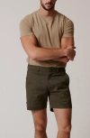 Leisure Lab Stretch Cotton Chino Shorts In Green