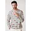 Leisure Lab Wolf Long Sleeve Box T In Gray