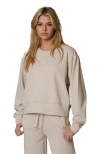 Leisure Lab Womens Cotton Lounge Crew In Quartz