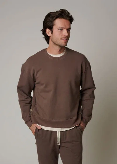 Leisure Lab Zen Crewneck In Cacao
