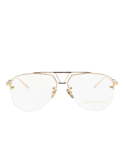 Leisure Society Bandini Patterned Sunglasses In Gold