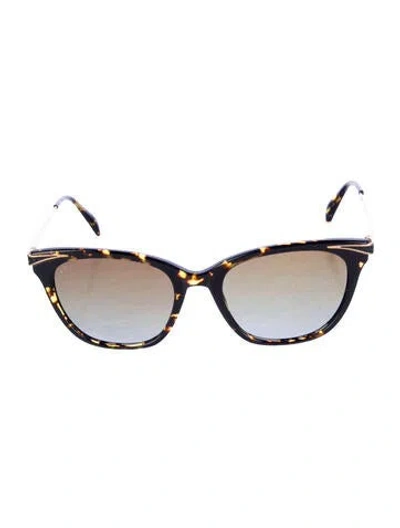 Pre-owned Leisure Society Cat-eye Gradient Sunglasses In Brown