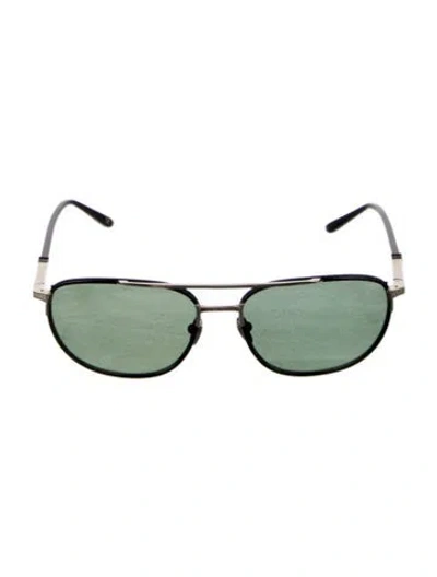 Pre-owned Leisure Society Hahn Square Sunglasses In Black