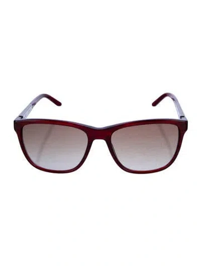 Pre-owned Leisure Society Oversize Gradient Sunglasses In Red