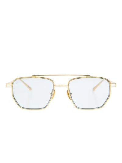 Leisure Society Prism Geometric Glasses In Gold