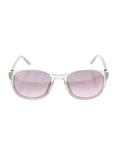 Pre-owned Leisure Society Round Gradient Sunglasses In Transparent