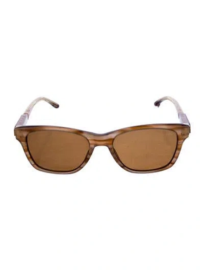 Pre-owned Leisure Society Wayfarer Tinted Sunglasses In Brown