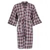 Leisureland Men's Plaid Broadcloth Robe In Red