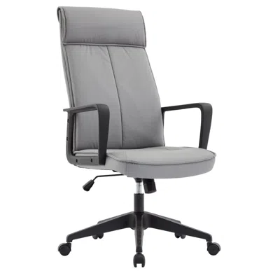 Leisuremod Aiaria Collection Modern Office Chair In Grey In Gray