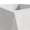 Leisuremod Aloe Series Polystone Planter In White, 13 X 13, 24 High In Gray