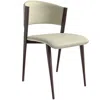 Leisuremod Aspen Collection Modern Dining Chair In Light Grey In White