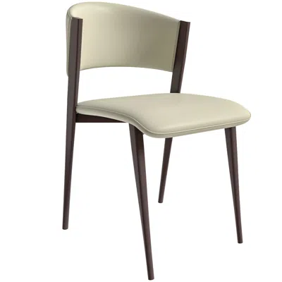 Leisuremod Aspen Collection Modern Dining Chair In Light Grey In White