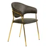 Leisuremod Bella Collection Modern Dining Chair In Charcoal In Green