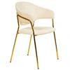 Leisuremod Bella Collection Modern Dining Chair In Off White In Neutral