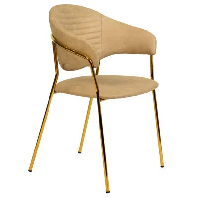 Leisuremod Bella Collection Modern Dining Chair In Toupe In Neutral