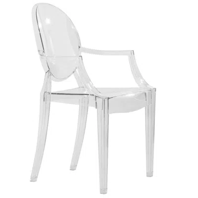 Leisuremod Carroll Modern Acrylic Dining Side Chair In Transparent