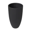 Leisuremod Crete Series Poly Stone Planter In Black 9.5 Dia, 15.7 High In Black