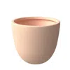 Leisuremod Dahlia Series Poly Stone Planter In Terracotta Color 21.3 Dia, 15.7 High In Pink