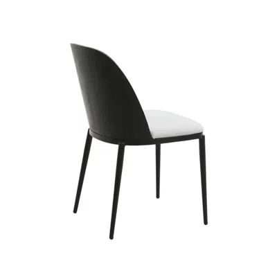 Leisuremod Dining Side Chair With Velvet Seat In Black
