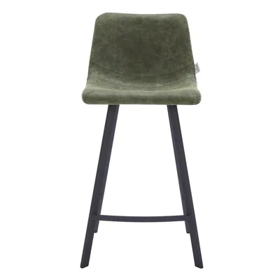 Leisuremod Elland - Counter Stool - Olive Green